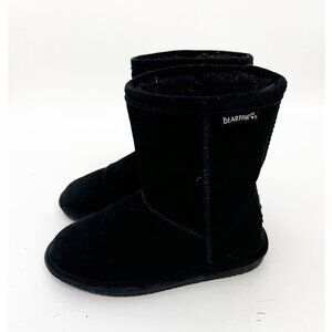 Bearpaw Winter Boots Kids Black Emma Youth Suede Wool Blend Sz 13
